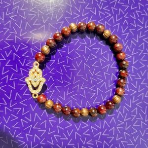 Beaded hamza bracelet